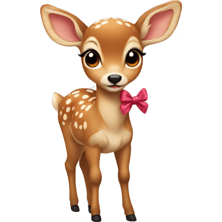 fawn with a bow emoji