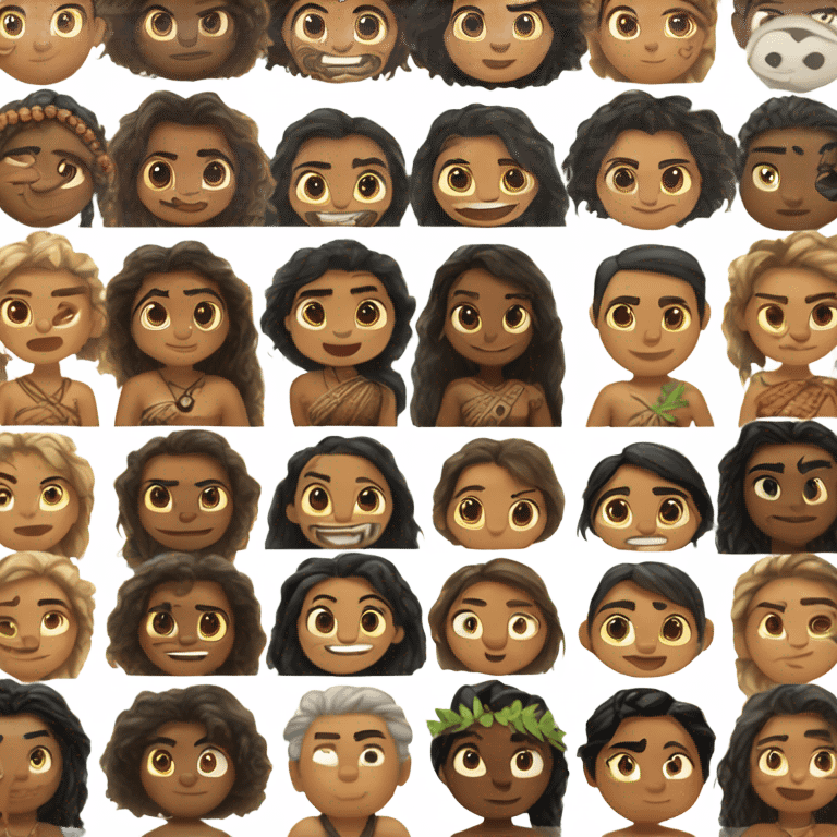 Moana and Pooa and kamaya emoji