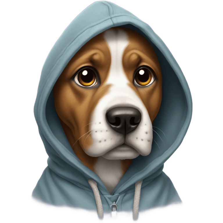 Dog with a hoodie emoji