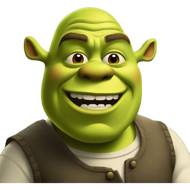 Shrek with cigarette in mouth  emoji