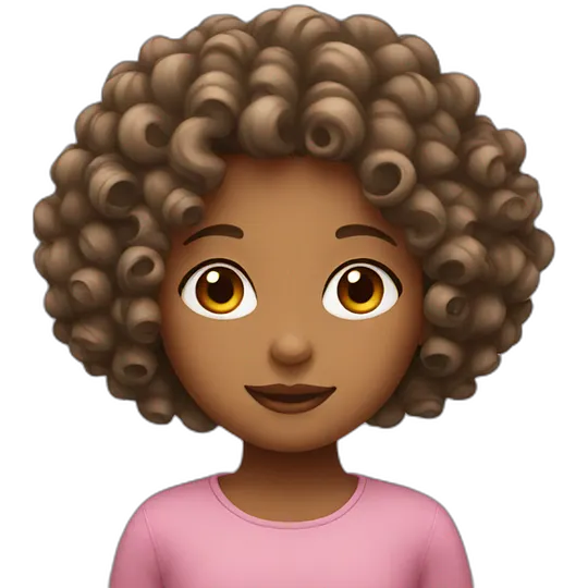 girl with curly hair emoji