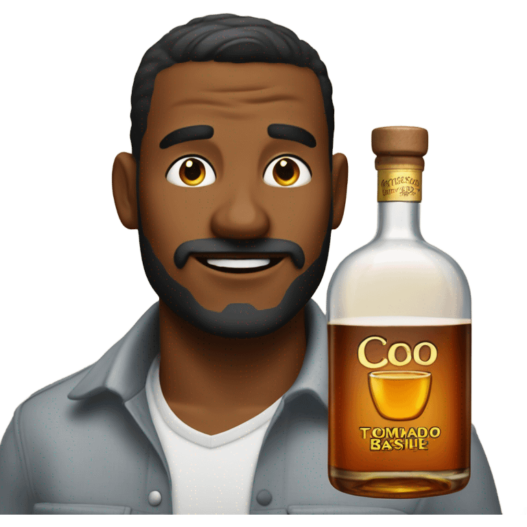 coco basile tomando whisky emoji