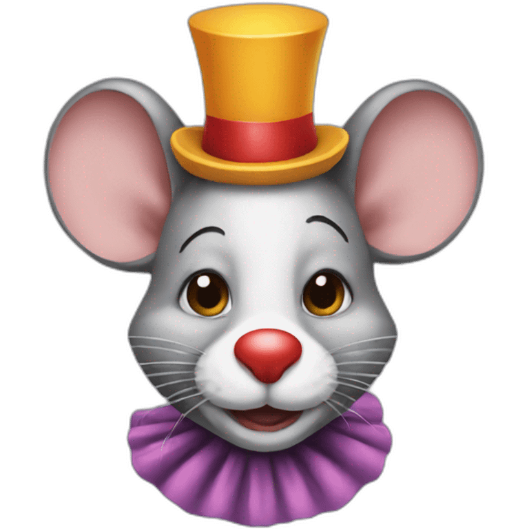 rat with clown make-up emoji