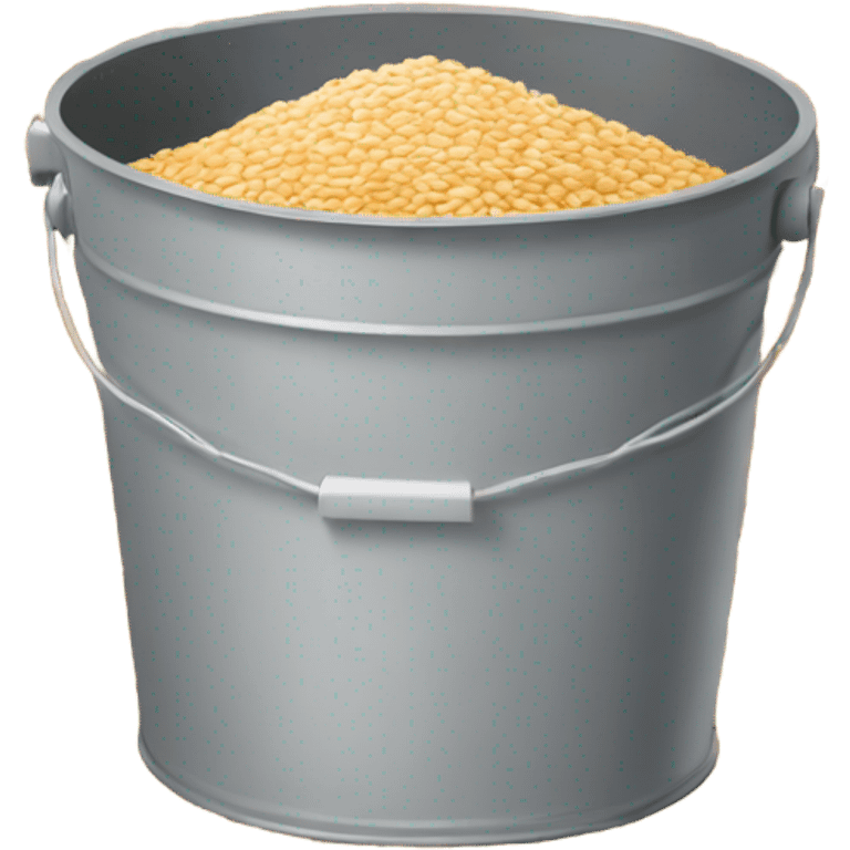 A pile of white wheat inside a bucket emoji. emoji