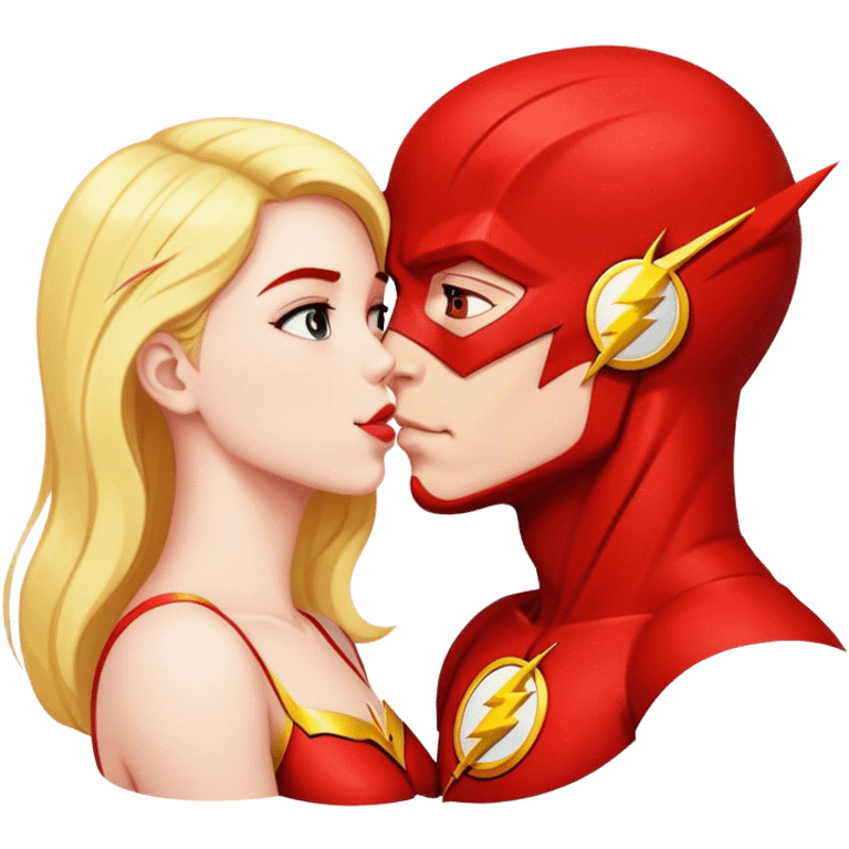 The Flash in Kiss She Flash Girl Romantic emoji