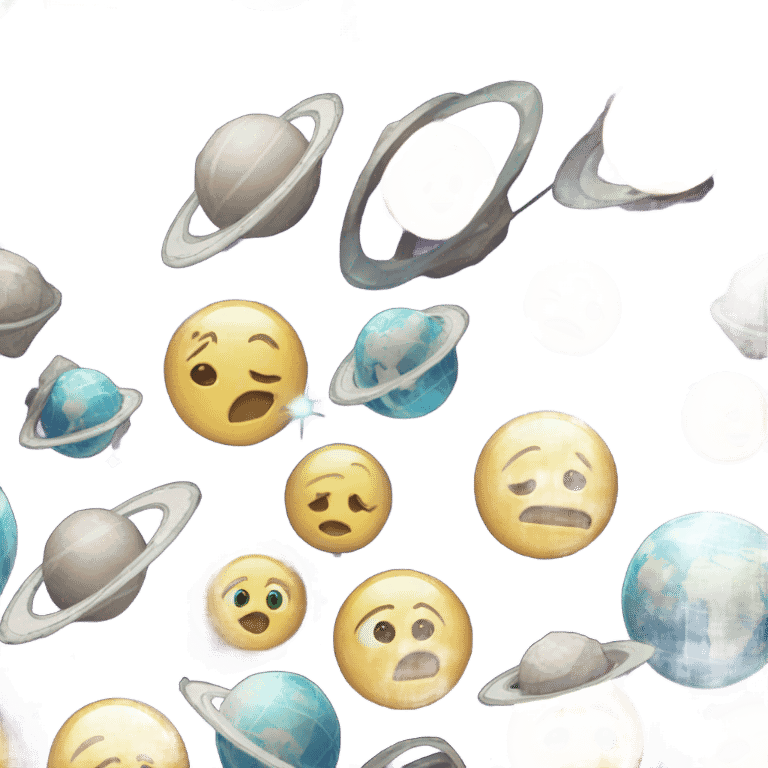 Planetas de diamante emoji