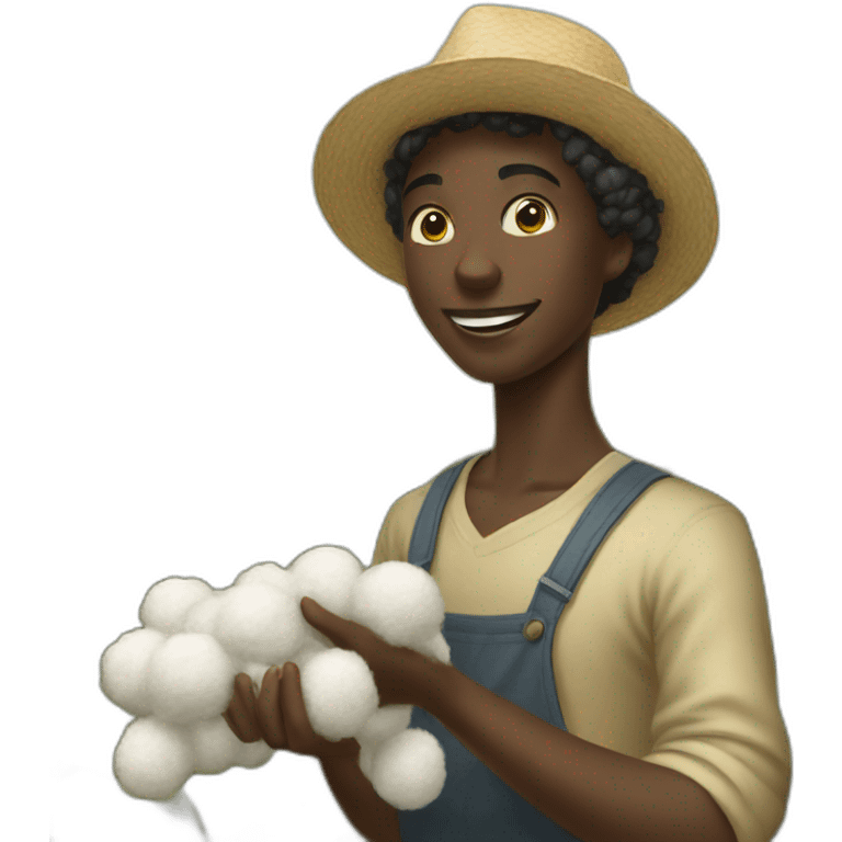 negro picking cotton emoji