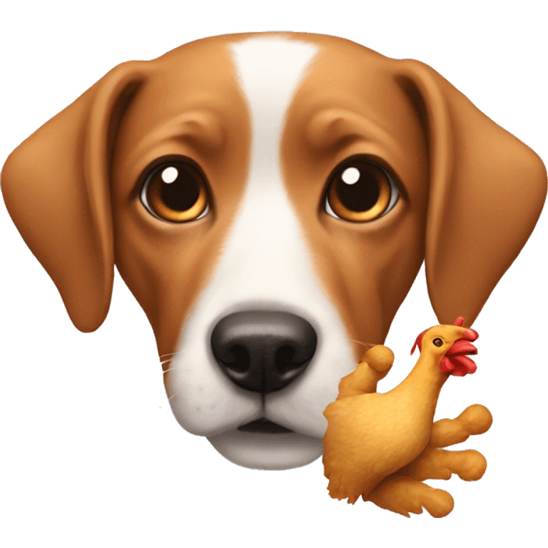 dog with chicken feet emoji