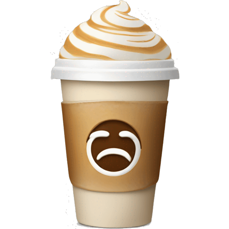 Latte in a coffee take out cup emoji