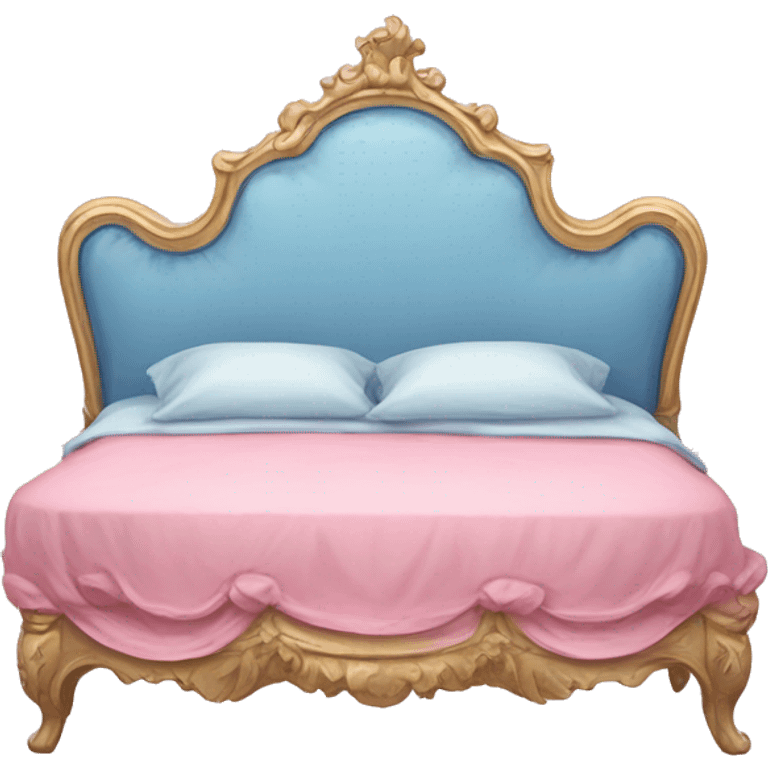 Rococo bed pink and blue emoji