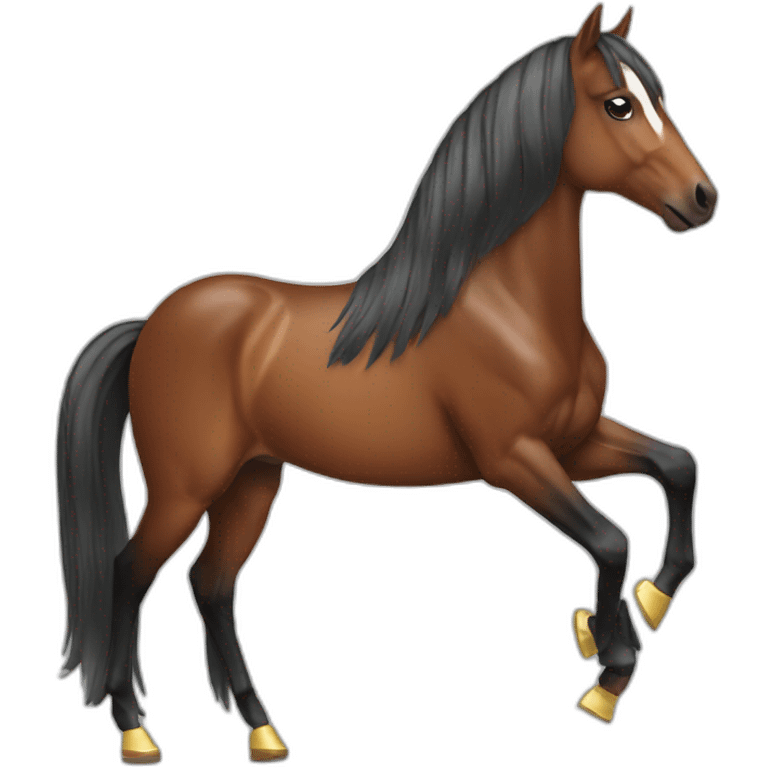 Horse with high heels emoji