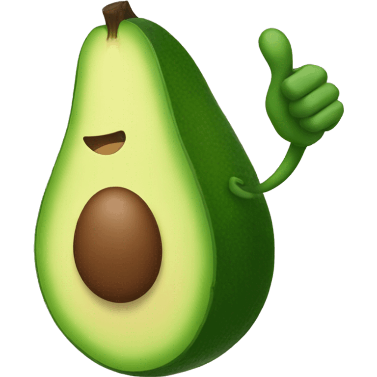 avocado with thumbs up emoji