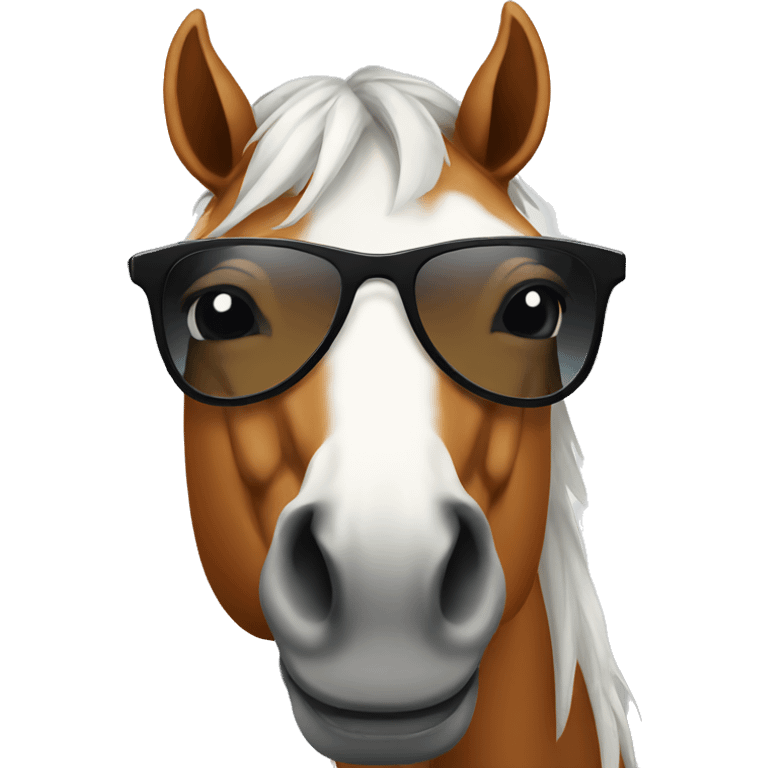 Horse wearing sunglasses emoji