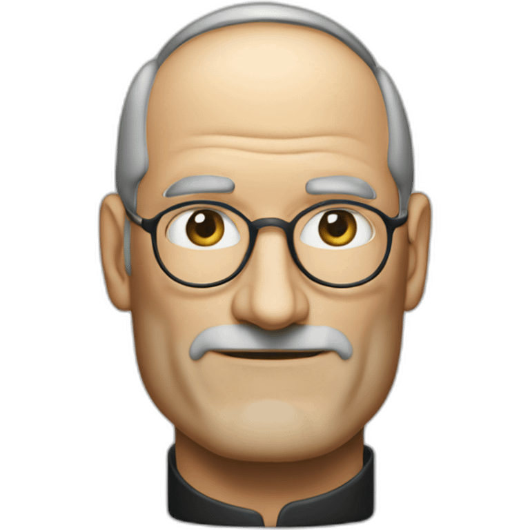 large wide steve jobs steaming emoji