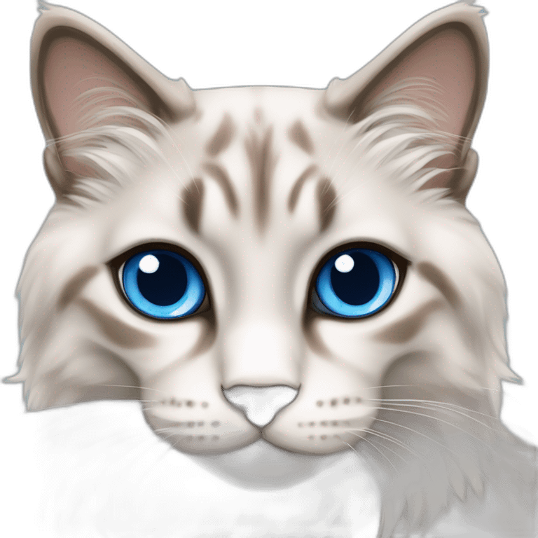 Lynx point ragdoll blue eyes emoji