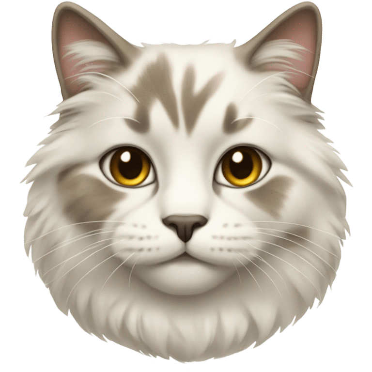 white beige fluffy cat emoji