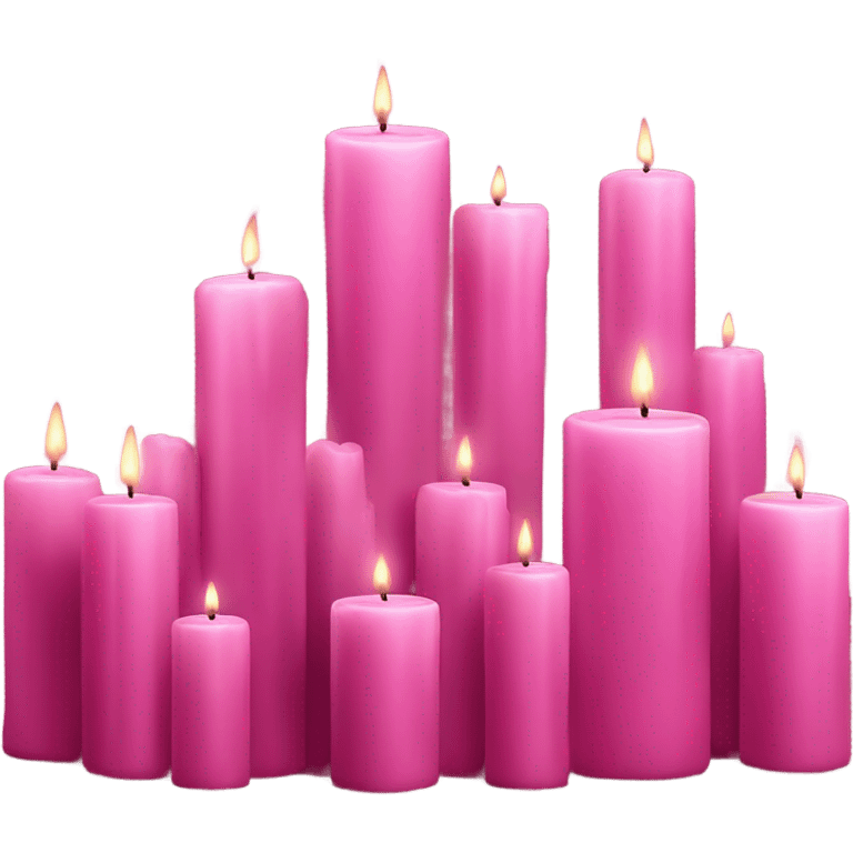 Pink candles emoji