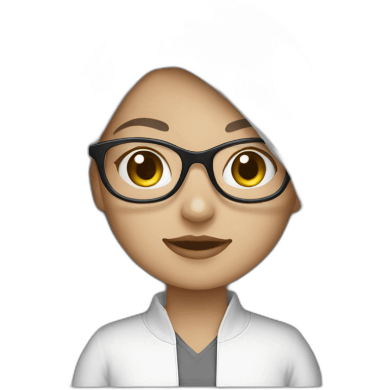 Saudi-cute-white-girl-wearing-eyeglass emoji