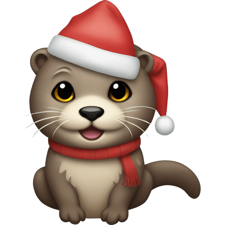 Christmas otter emoji