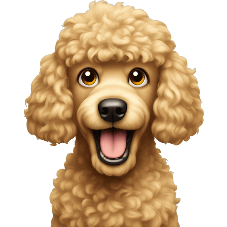 funny angry golden poodle face emoji