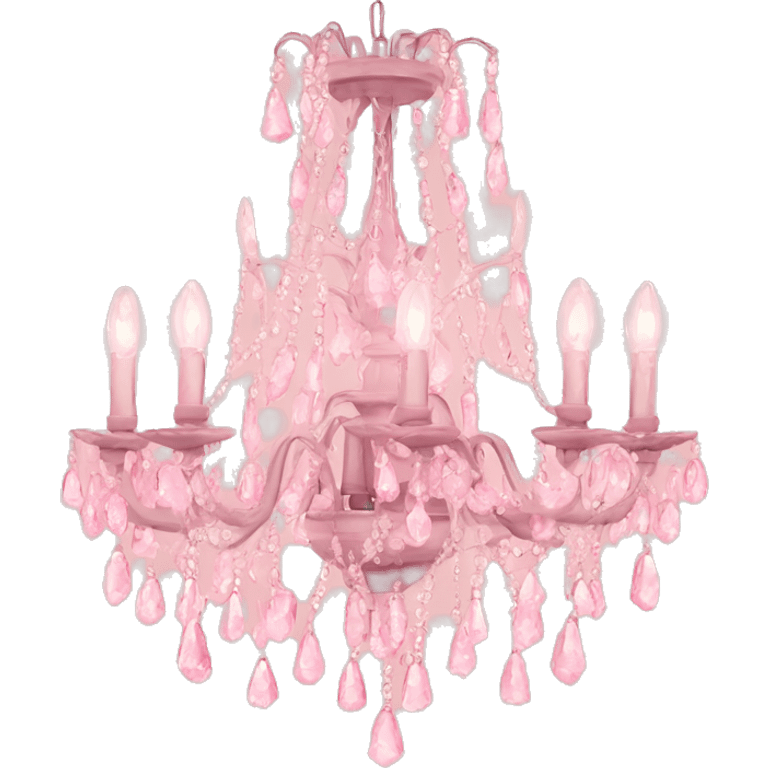 Light Pink Chandelier with crystals  emoji