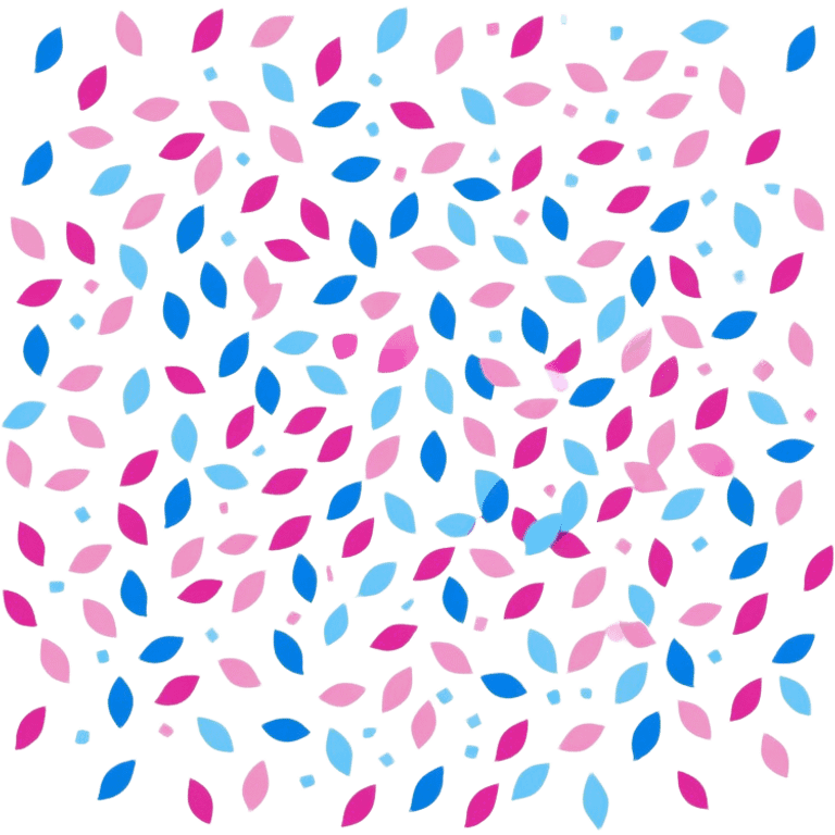 pink blue white confetti emoji