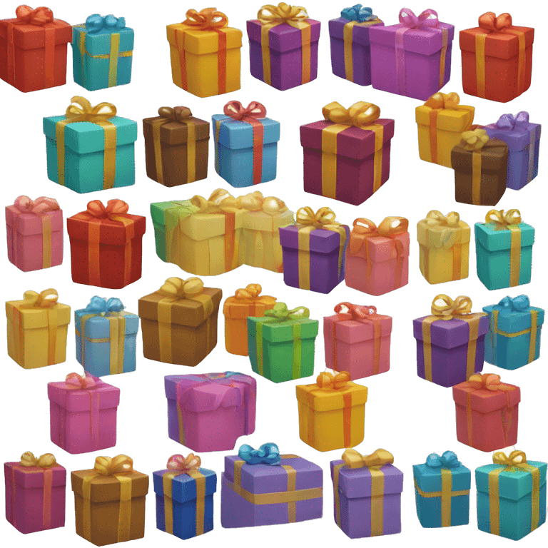 A Multiple Color Giftbox. emoji