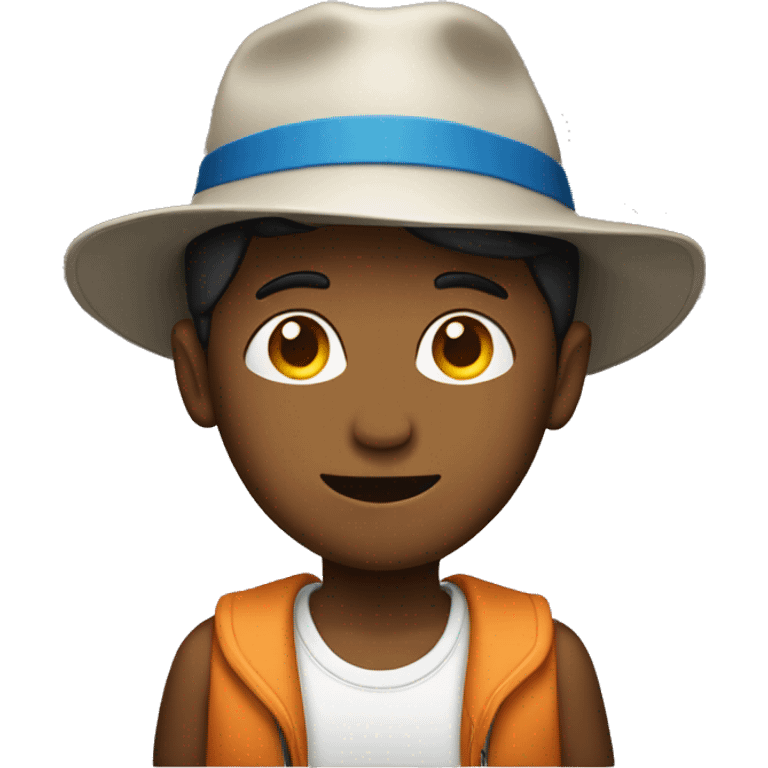 boy with backward hat emoji