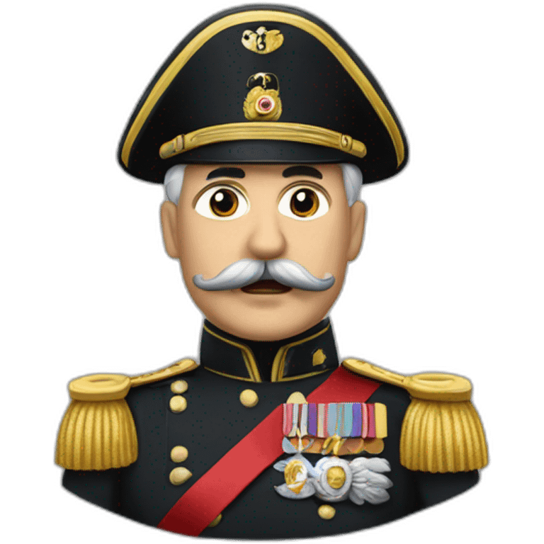 General des armées allemandes avec moustache noir emoji