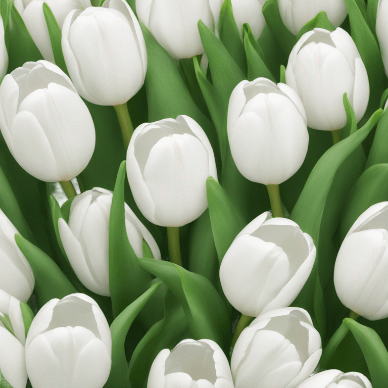 White tulips emoji