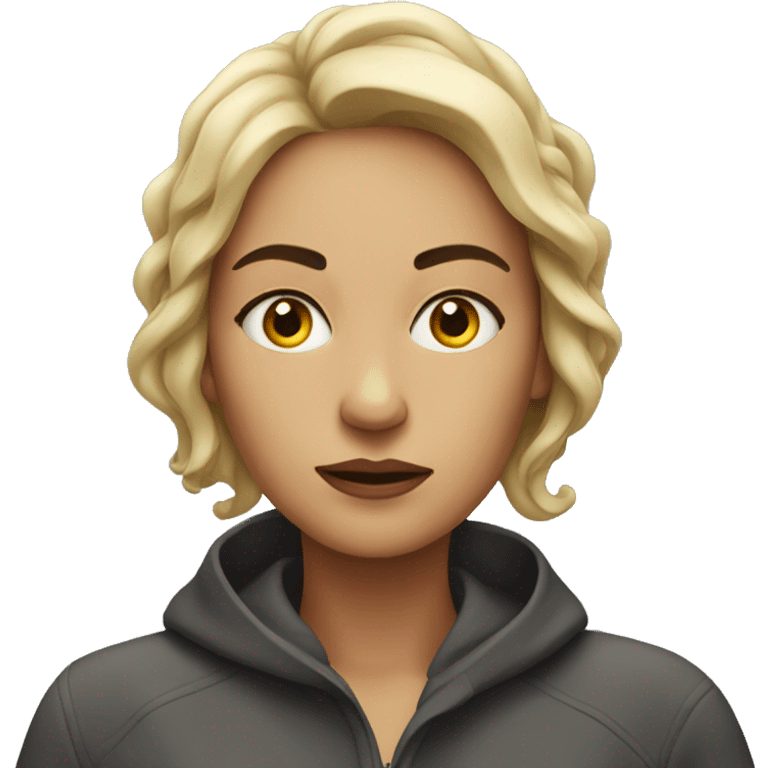 A woman with a chaotic mind emoji