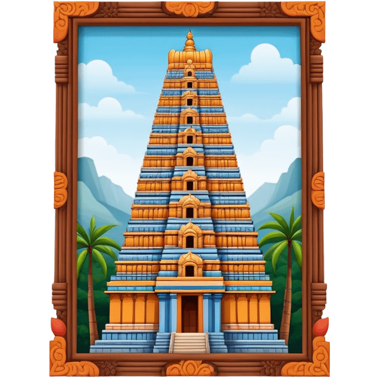 South indian gopuram like Arunachaleshwar temple emoji