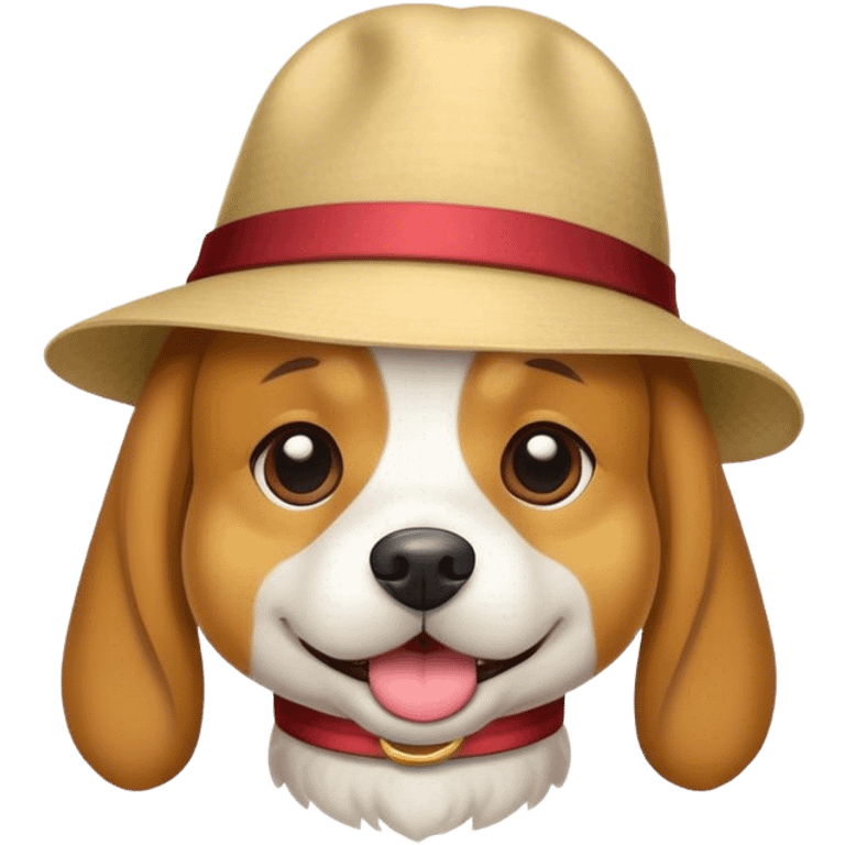 Dog with hat  emoji