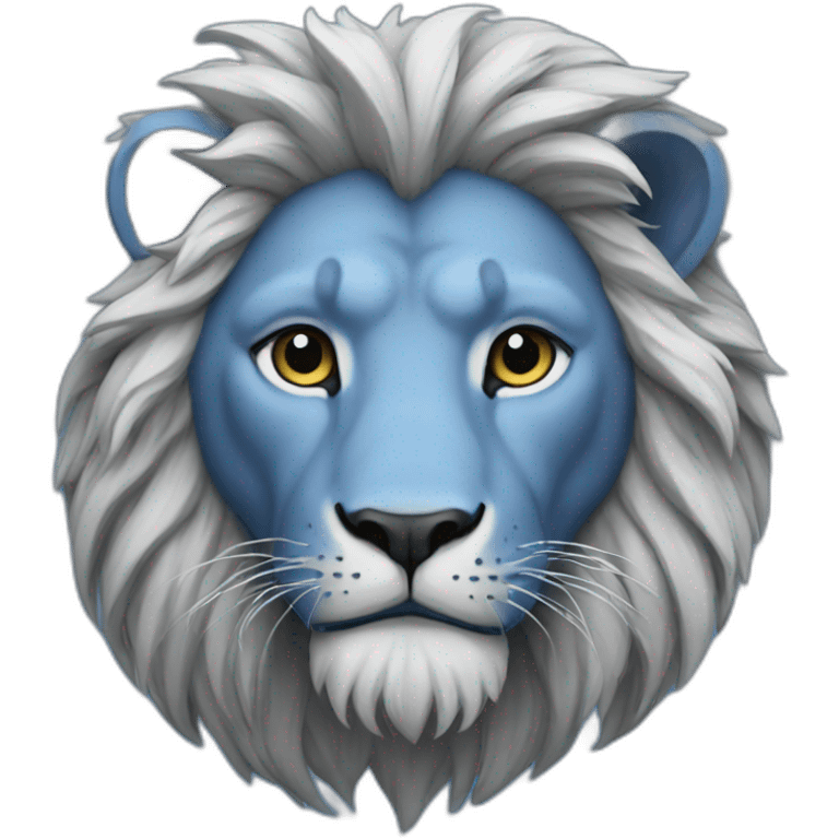 Blue lion emoji