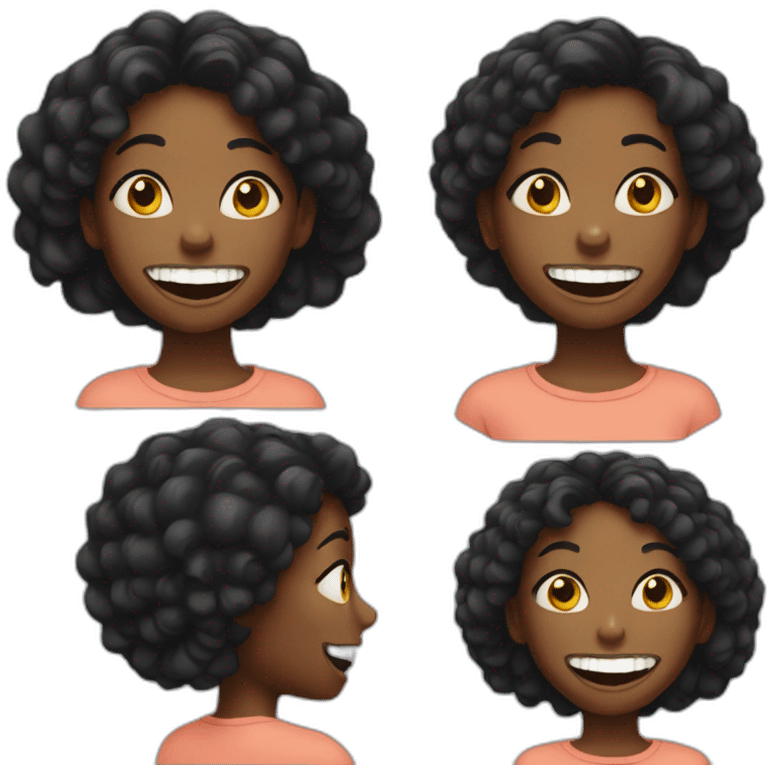 Black-girl-with-gap teeth emoji