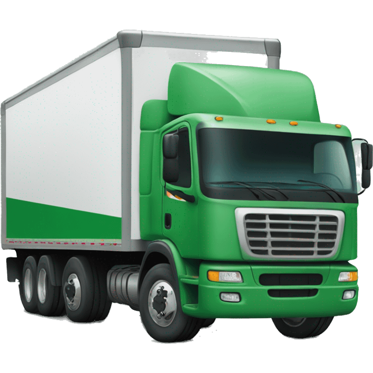 green semi-truck  emoji