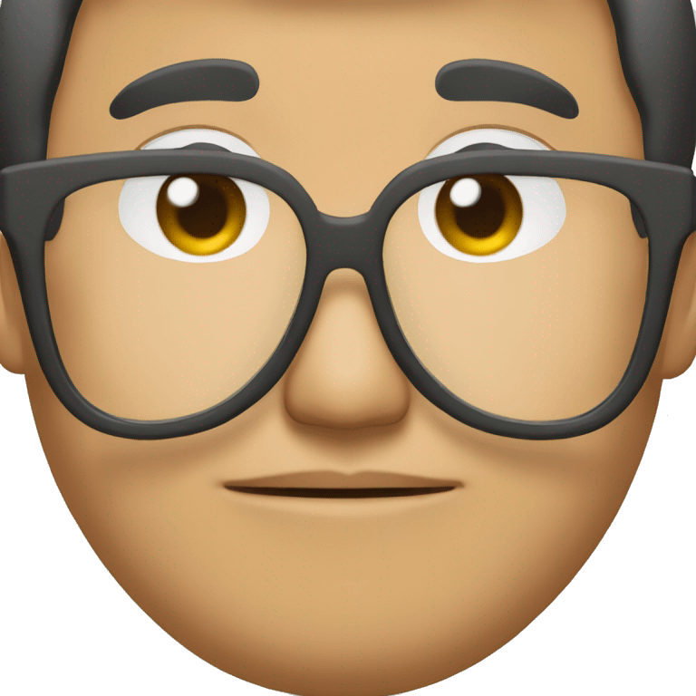 Thin-rimmed glasses, slightly chubby Asian guy.  emoji