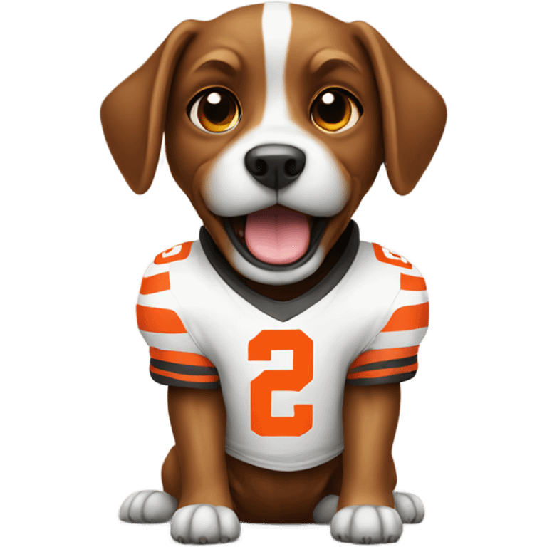 Dog in osu football jersey  emoji