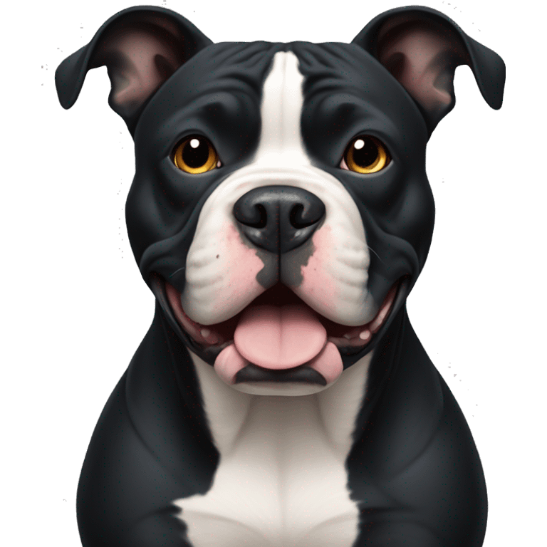 Solid Black American Bully  emoji