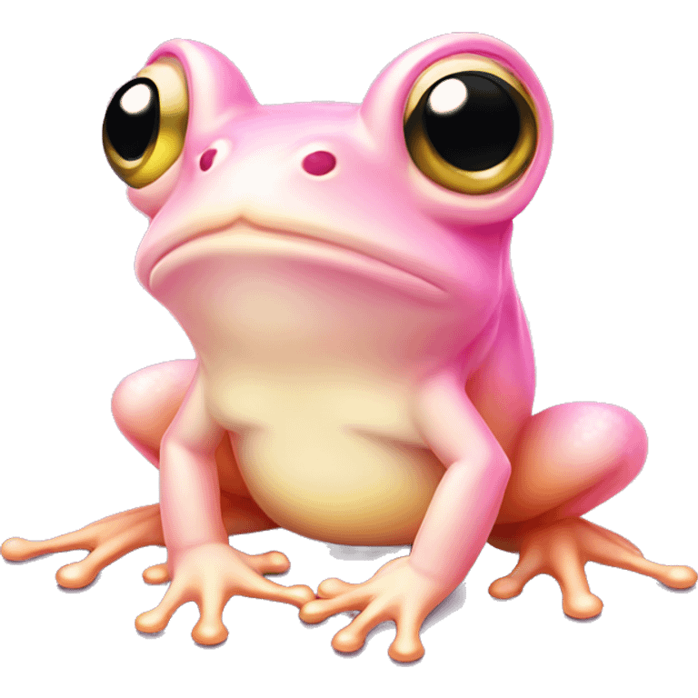 Light pink Fairy frog with gradient wings emoji