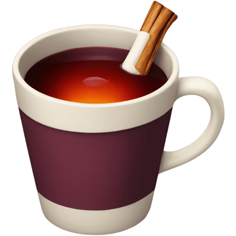 Mulled wine in a craft cup emoji