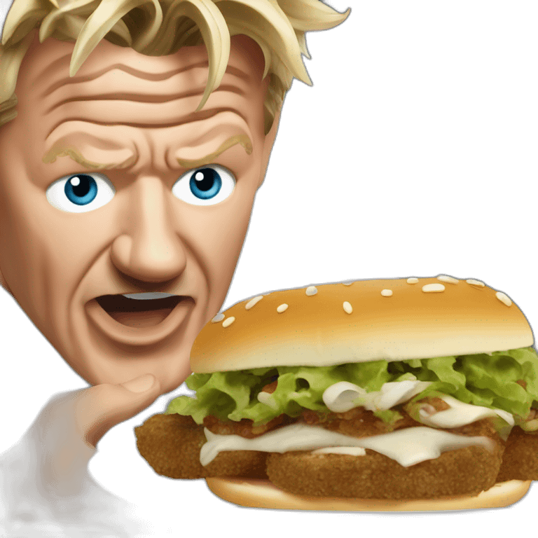 Gordon Ramsay eating big sosig emoji