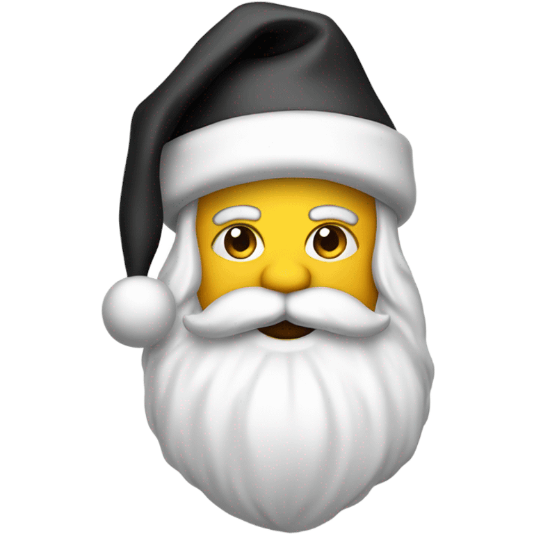 Santa with black and yellow hat emoji