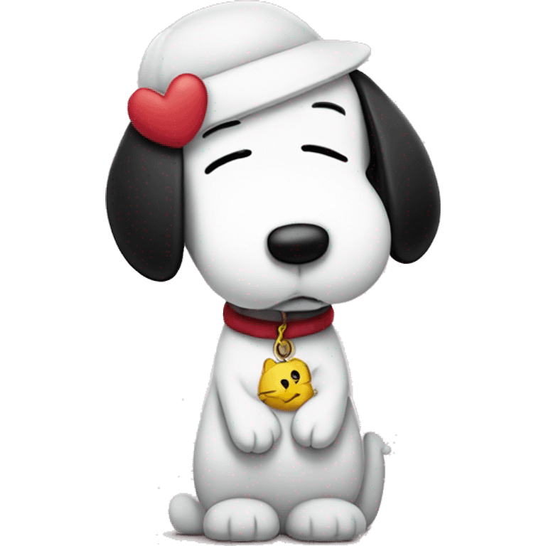 Snoopy with hello kitty  emoji