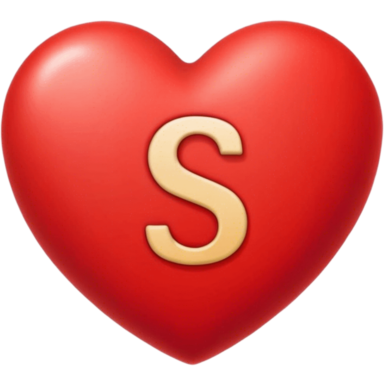 Coeur rouge avec la lettre S à l’intérieur  emoji