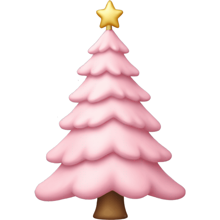 pastel pink christmas tree emoji