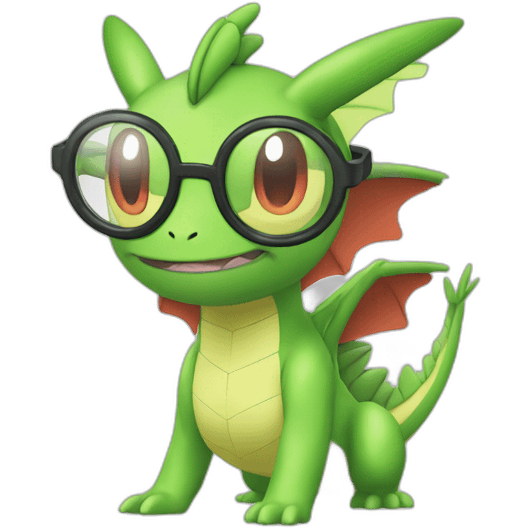 pokemon flygon with glasses emoji