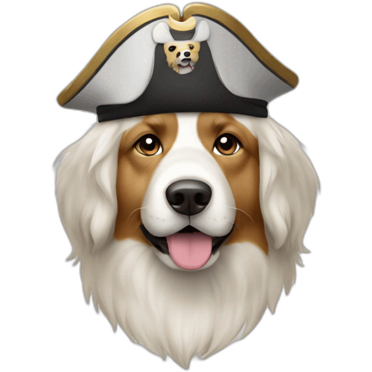 Pyrenees mountain dog White pirate costum emoji