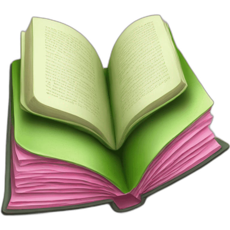 book green pink emoji