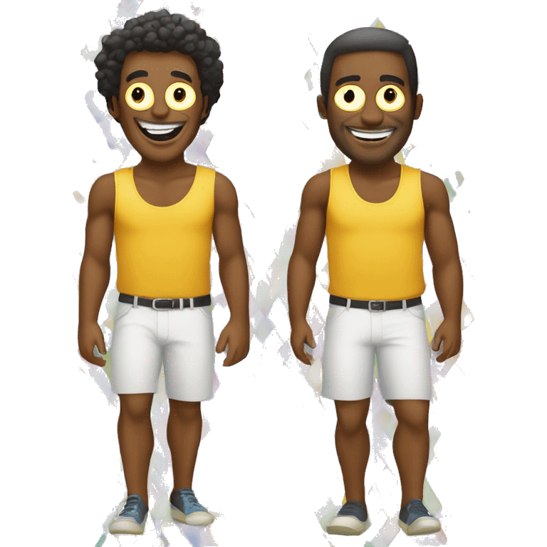 Two guys at carnival in rio emoji